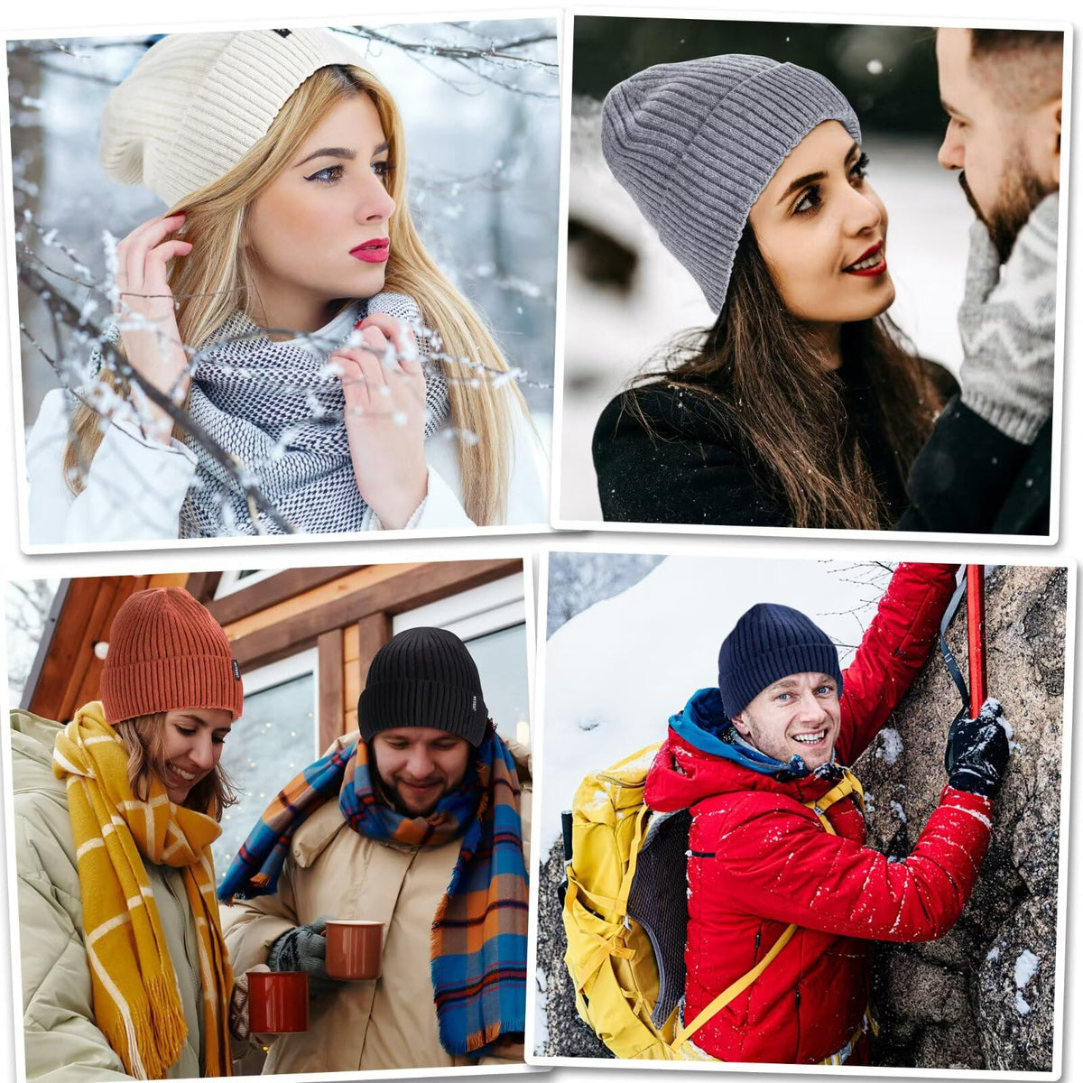 Merino Wool Knit Beanie Hat X802