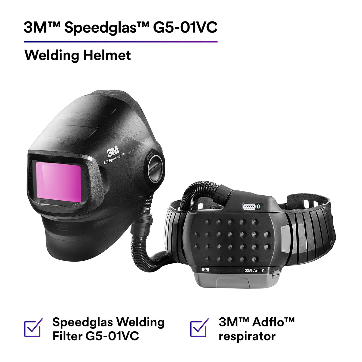 Heavy-Duty Welding Helmet with PAPR Assembly C659041