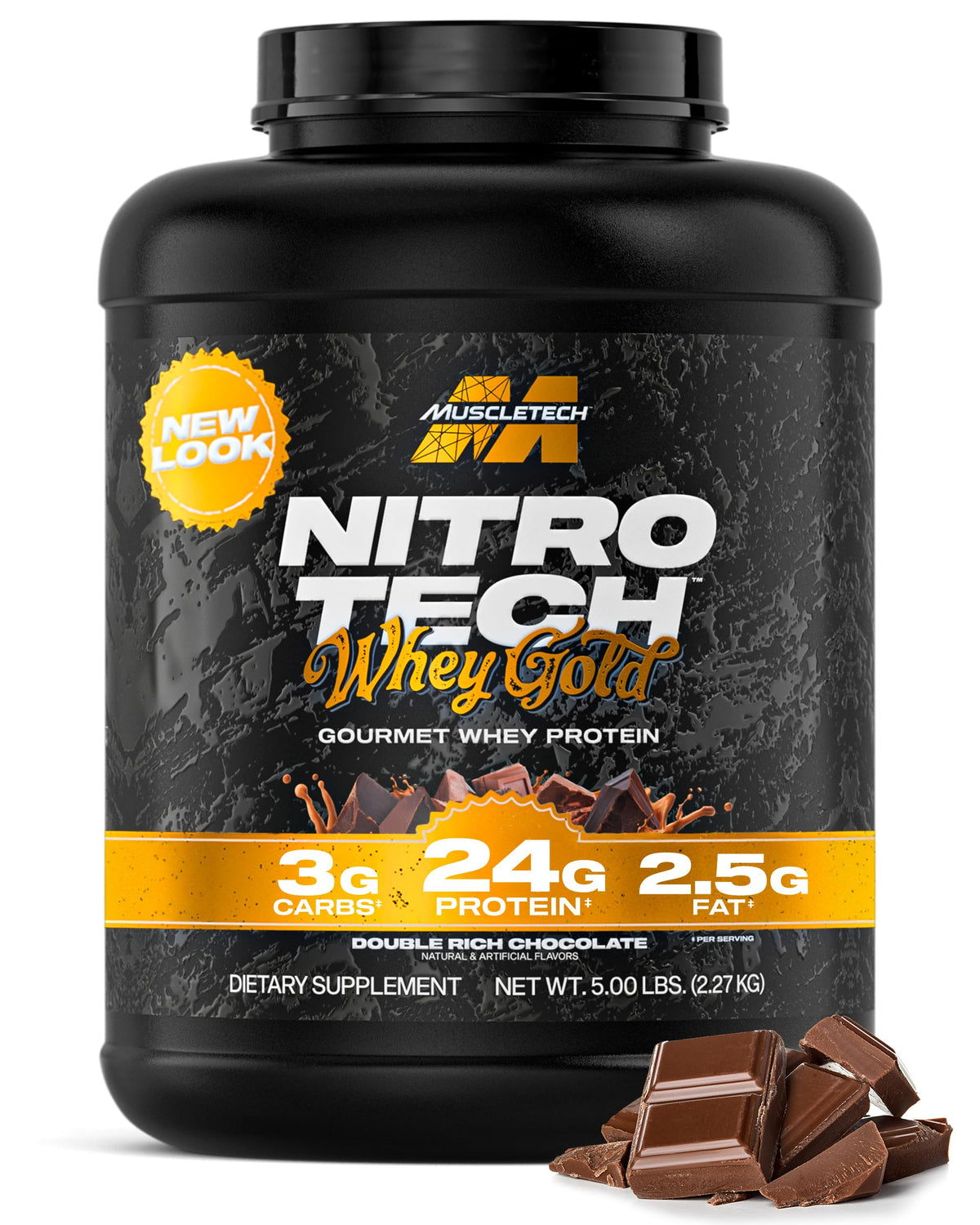 Whey Protein Powder Double Rich Chocolate 5LB Z244272