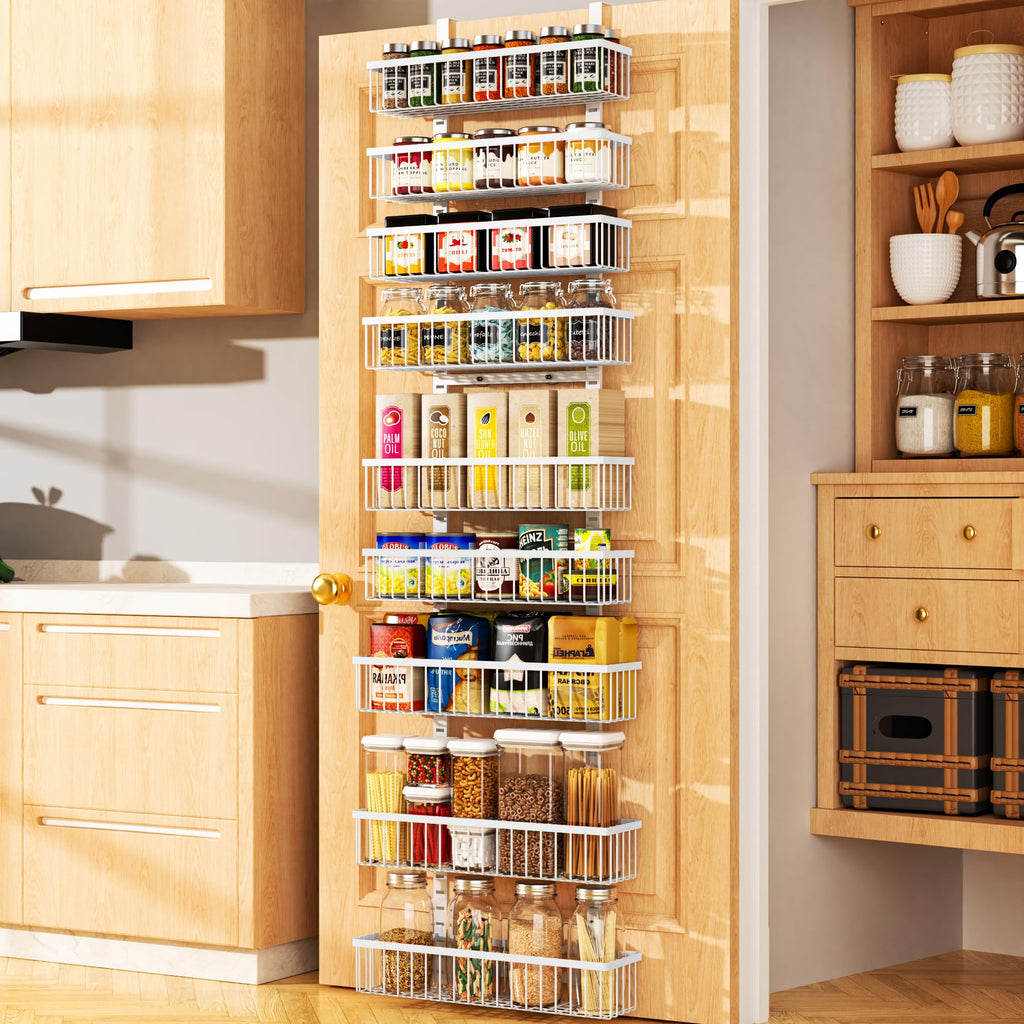 White 9-Tier Over The Door Pantry Organizer Y995436