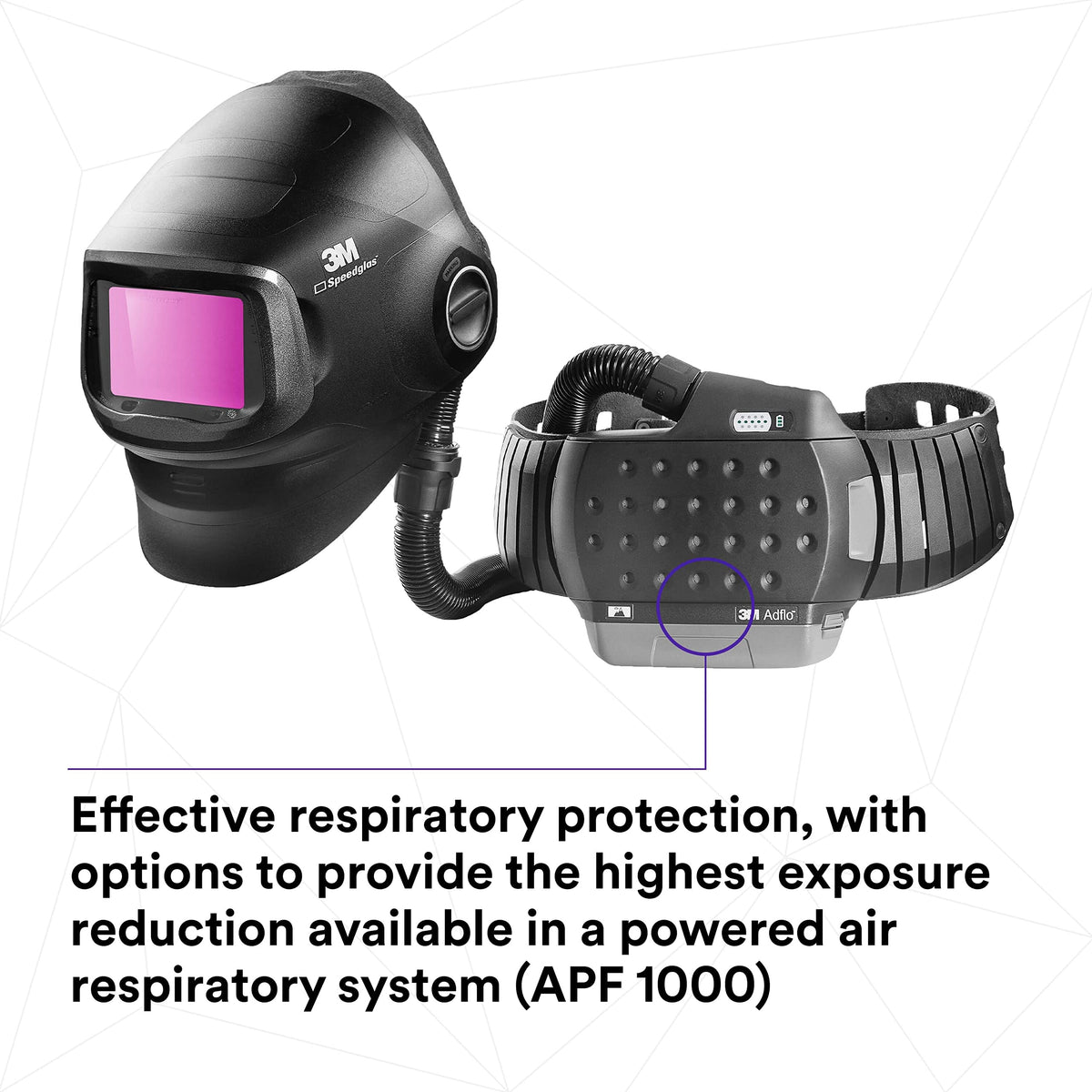 Heavy-Duty Welding Helmet with PAPR Assembly C659041