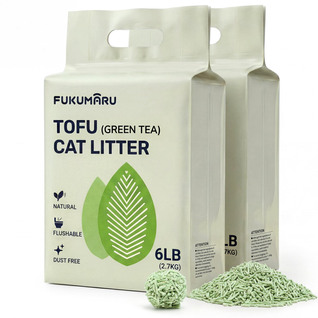 Green Tea Scented Clumping Tofu Cat Litter 12 lb H62396