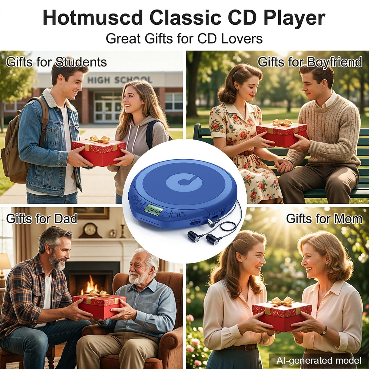 Portable CD Player with Earphones M189208