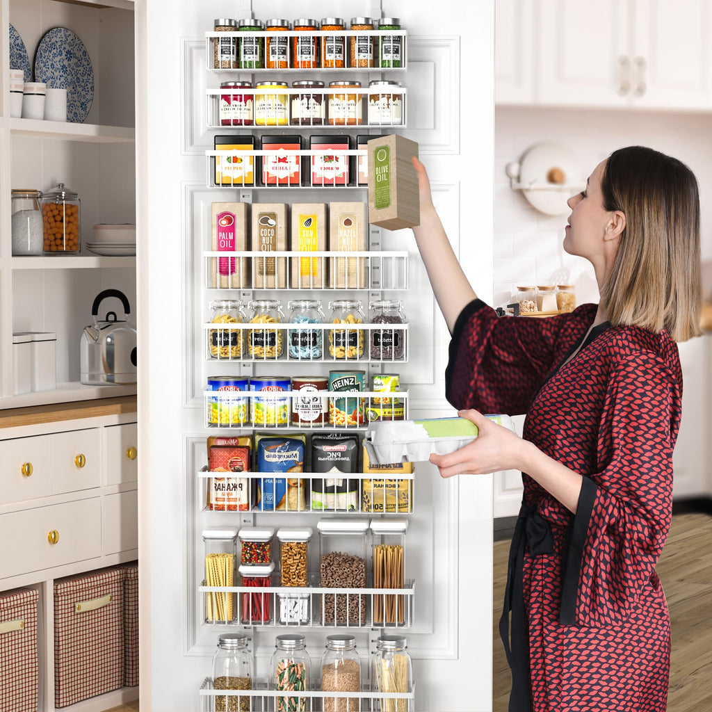 White 9-Tier Over The Door Pantry Organizer Y995436