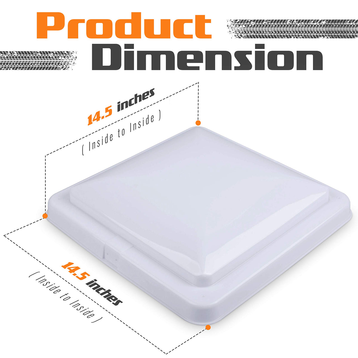 14 Inch RV Roof Vent 2-Pack White Y2140