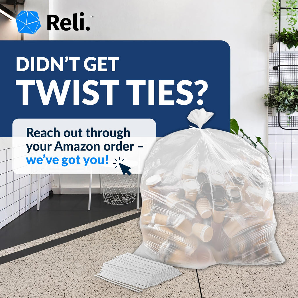 55 Gallon Heavy Duty Clear Trash Bags 100 Count K324053