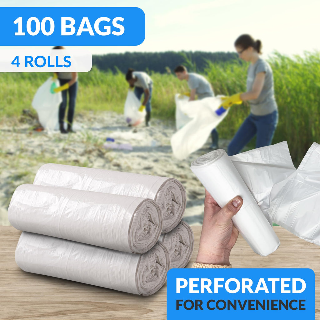55 Gallon Heavy Duty Clear Trash Bags 100 Count K324053