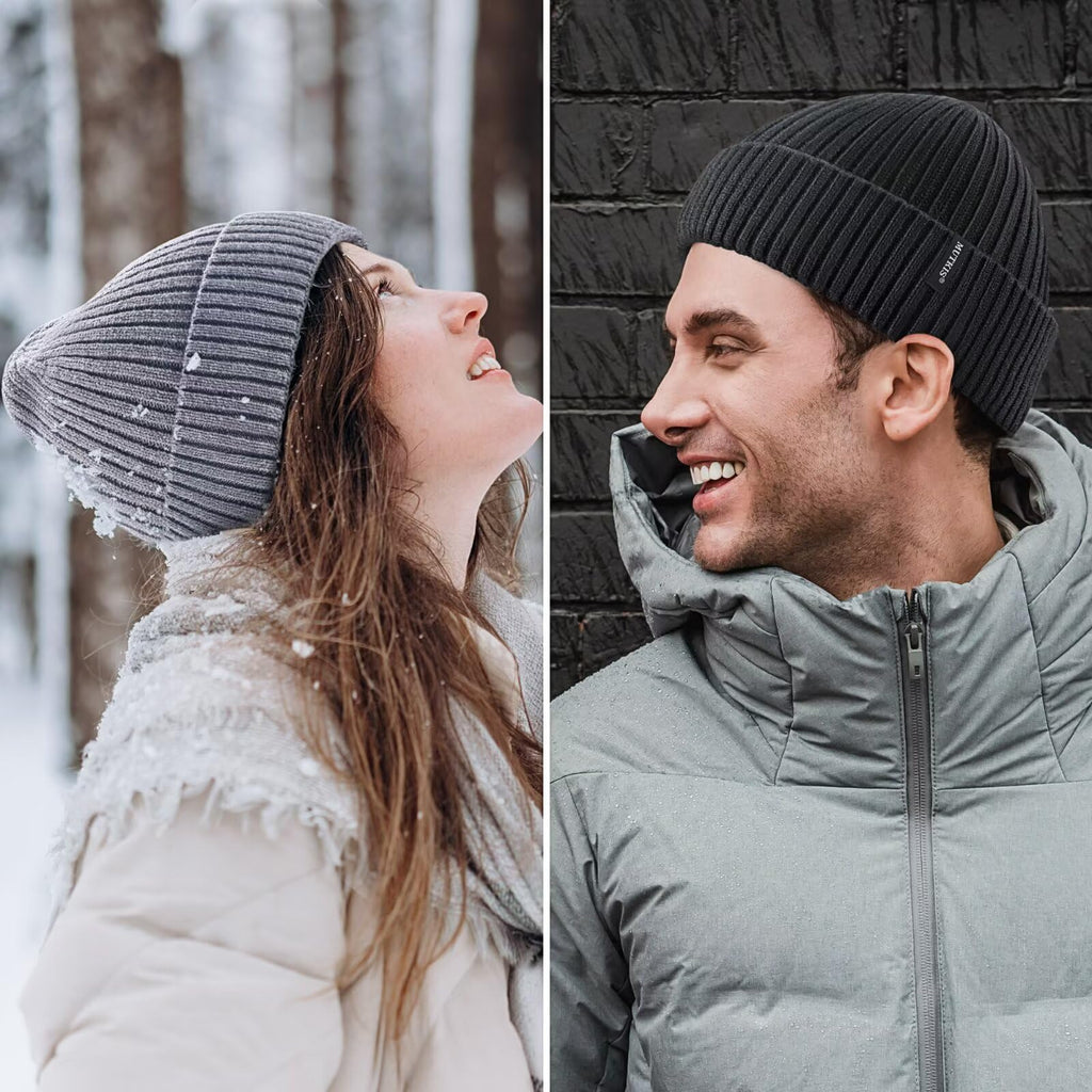 Merino Wool Knit Beanie Hat X802