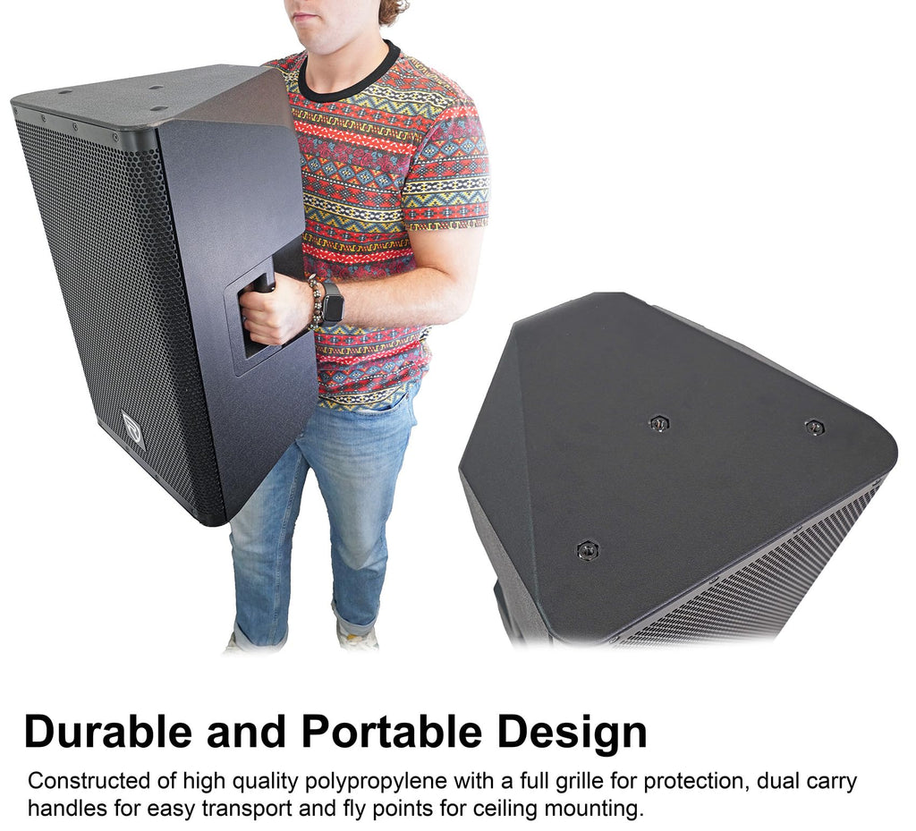 12" Active Powered Speaker with 2-Channel Mixer, 2-Pack W789609