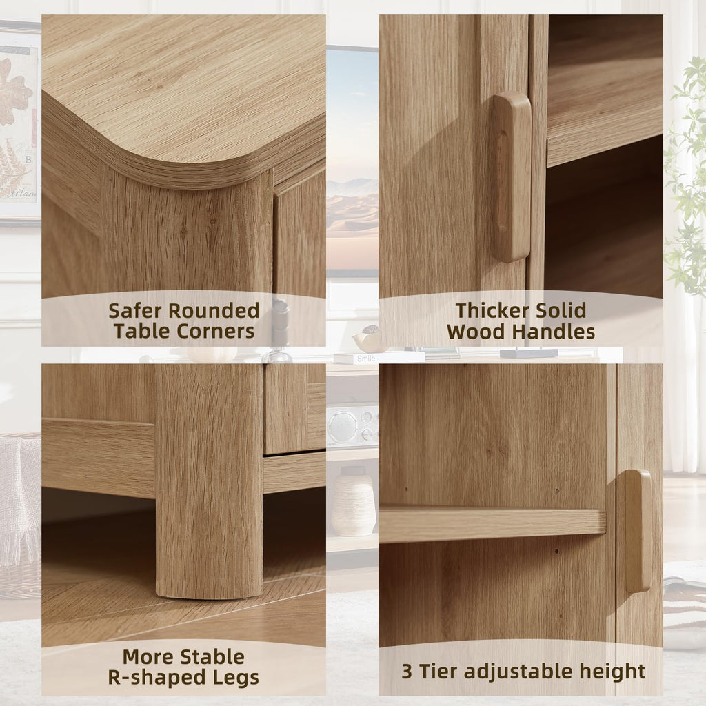 55" Natural Oak Tv Stand F948416