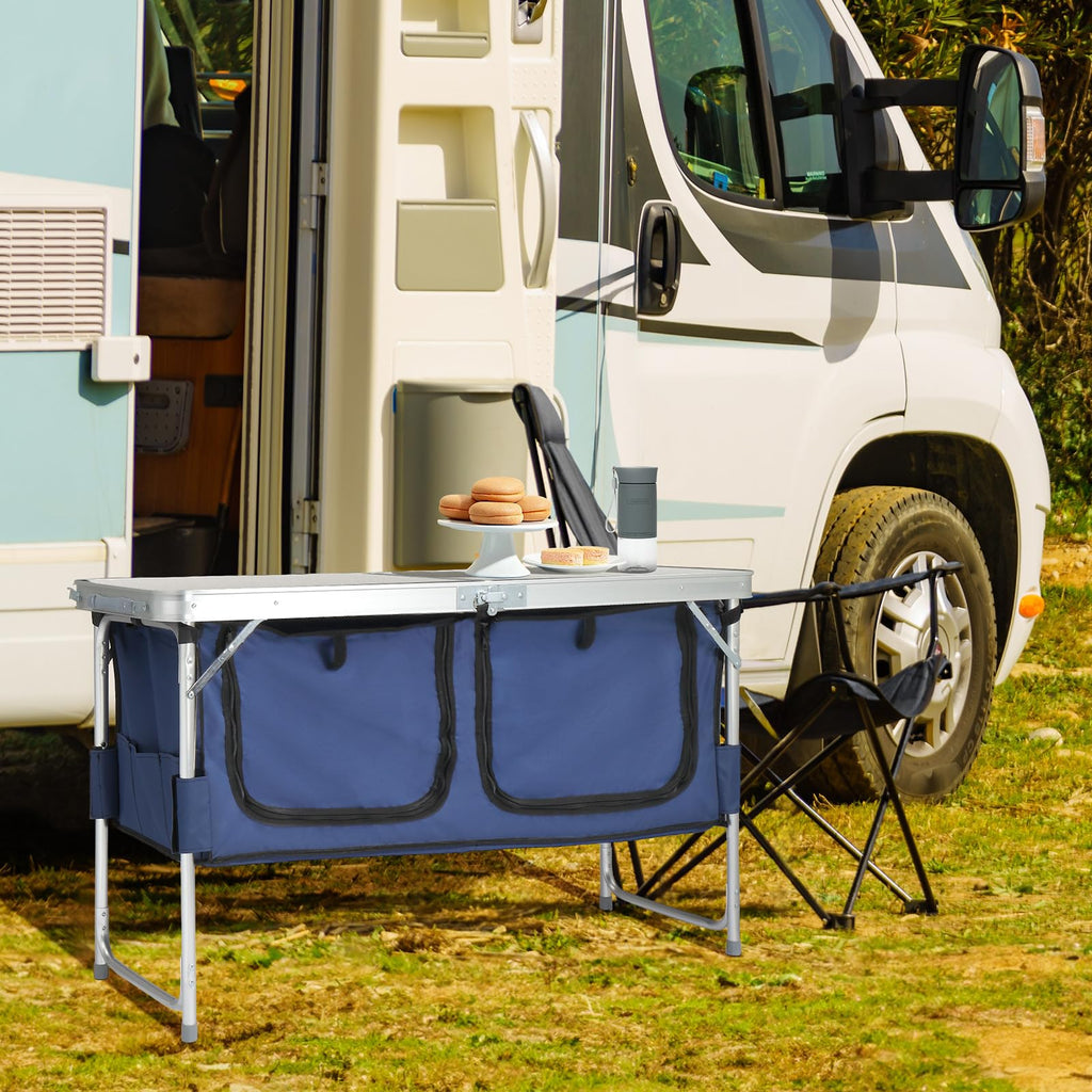 4 Ft White Aluminum Folding Camping Table W524