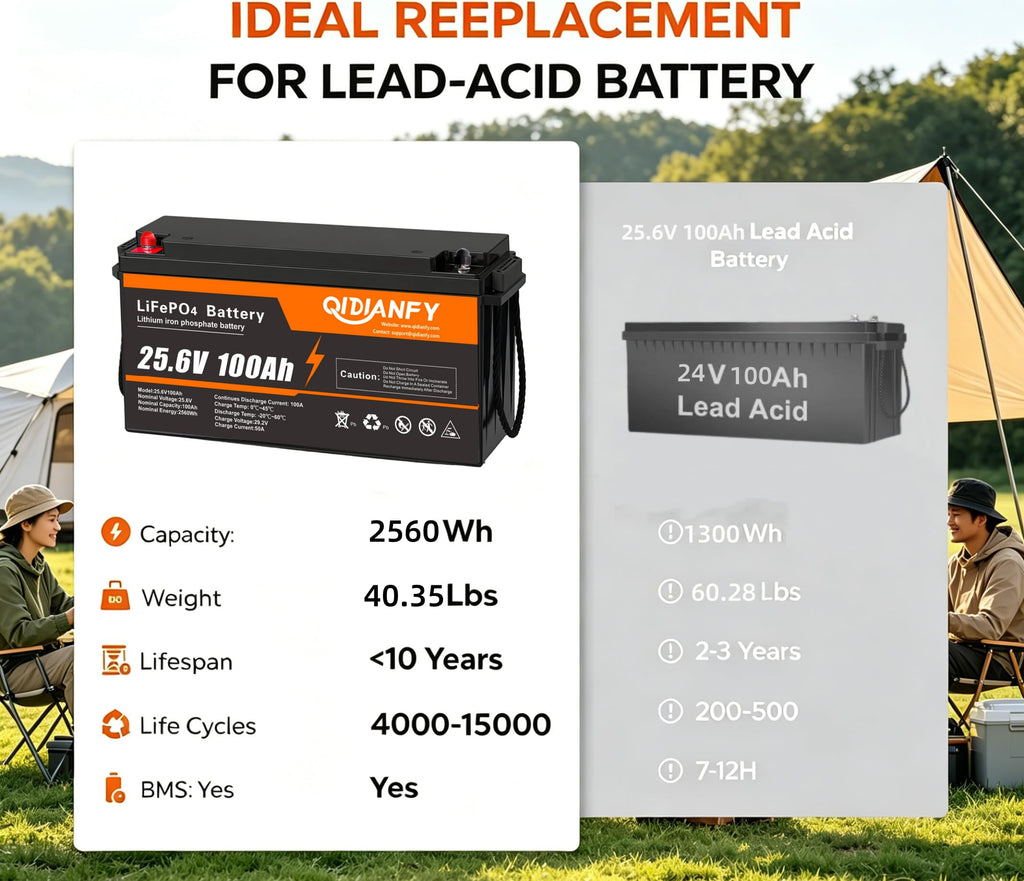 24V 100Ah LiFePO4 Lithium Battery H63770