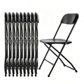 10 Pack Black Plastic Folding Chairs T295640