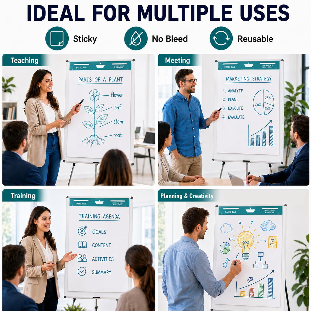 25 x 30 Inch Sticky Easel Pad, 30 Sheets, 8 Pads R63672