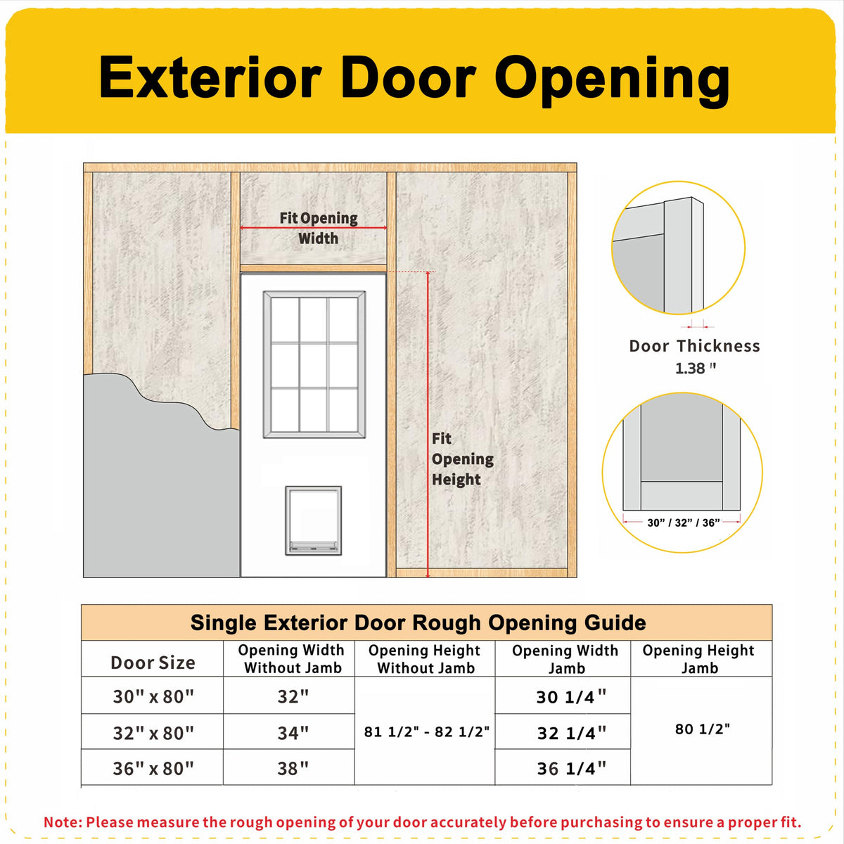 36"x 80" 9-Lite Clear Glass Exterior Door H61732