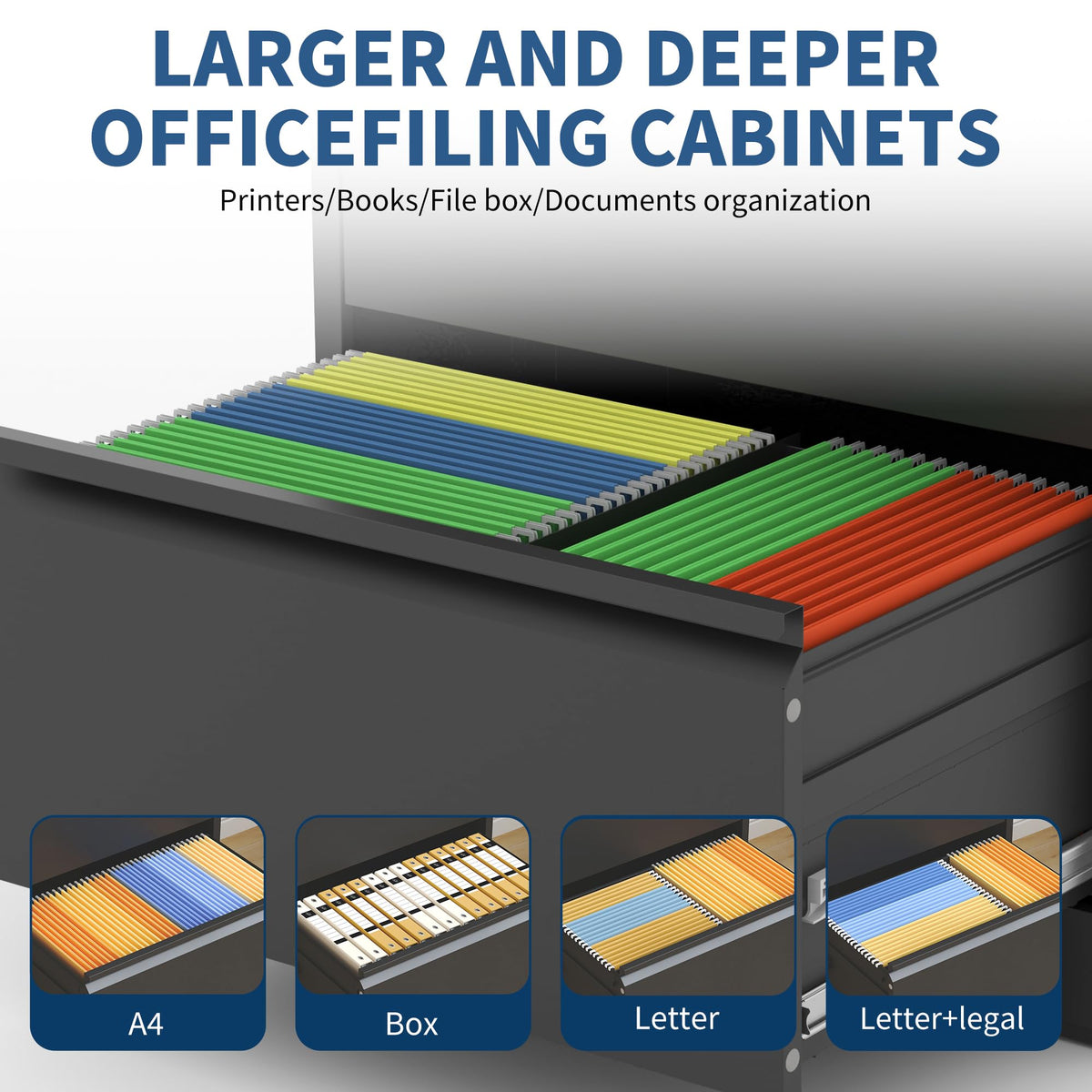 3 Drawer Metal File Cabinet with Lock O985