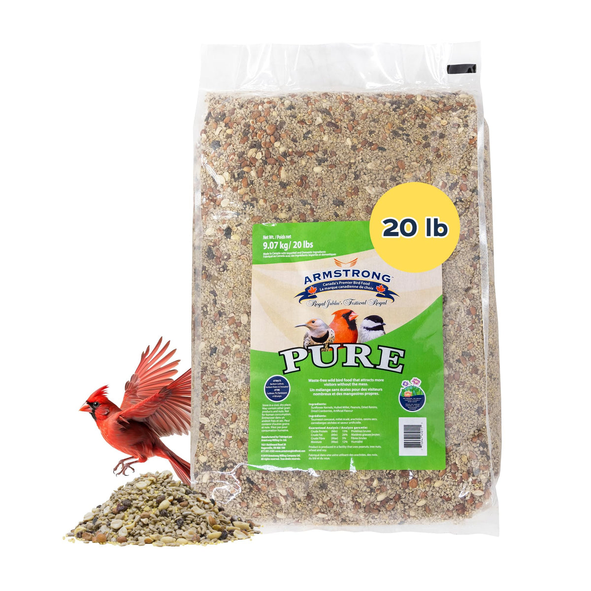 20 Pounds No-Mess Bird Seed Blend G2203