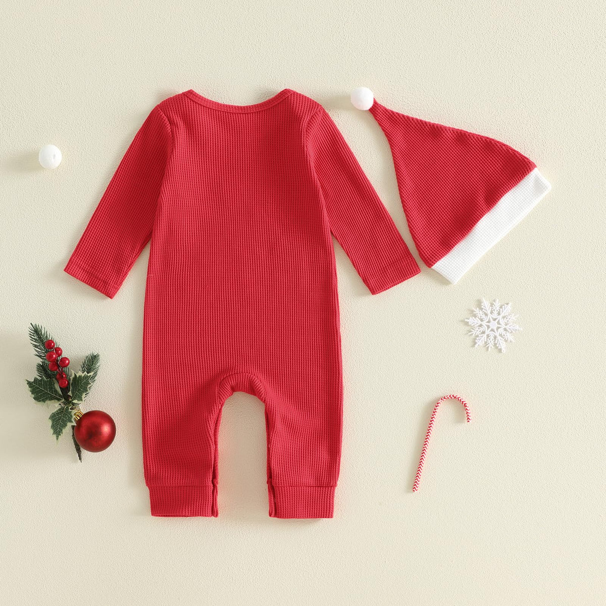 Baby Christmas Lights Romper + Santa Hat F968