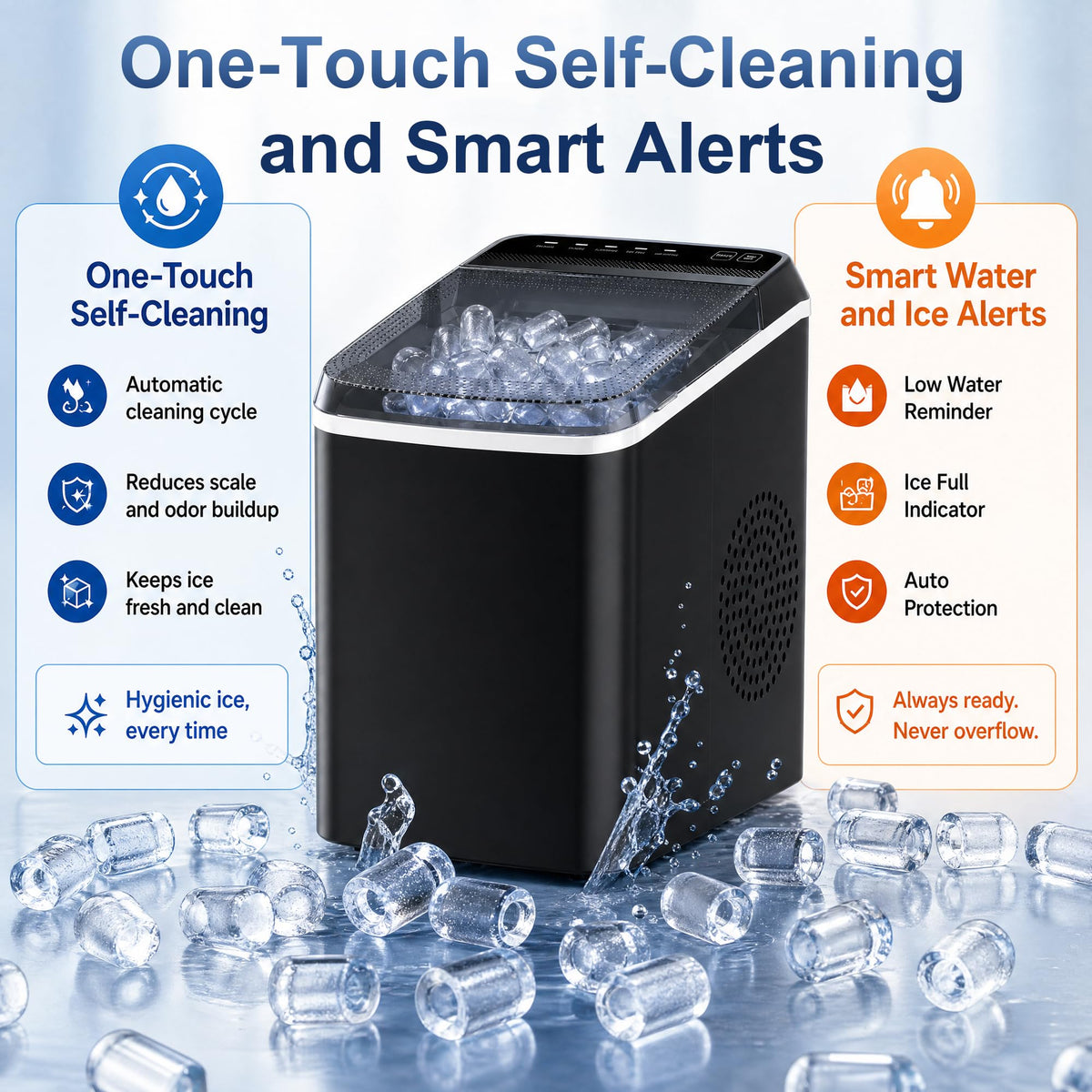 Countertop Ice Maker with Basket & Scoop Q21740