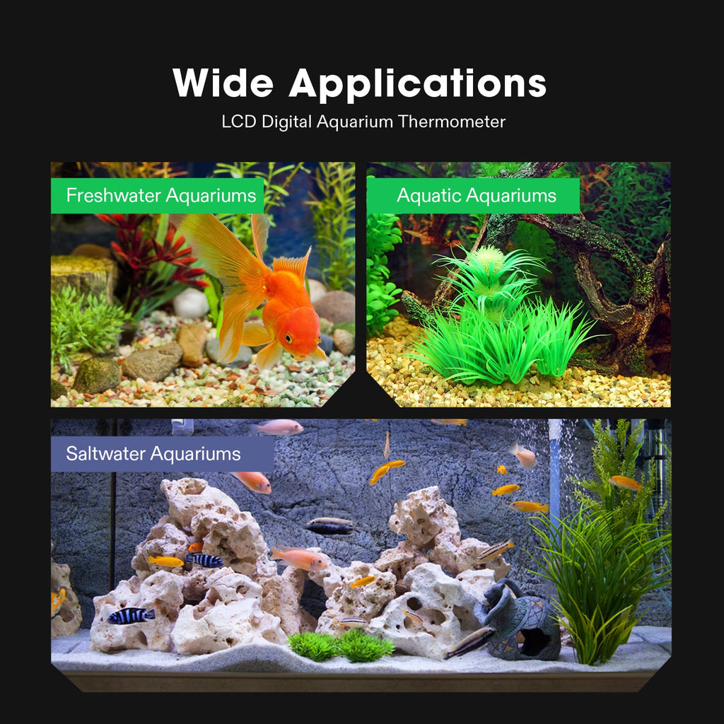 2-Pack LCD Digital Aquarium Thermometer T873767