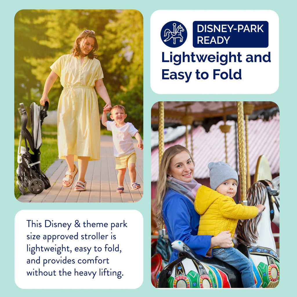 Lightweight Umbrella Stroller with Reclining Seat and Canopy, Slate Gray K332013