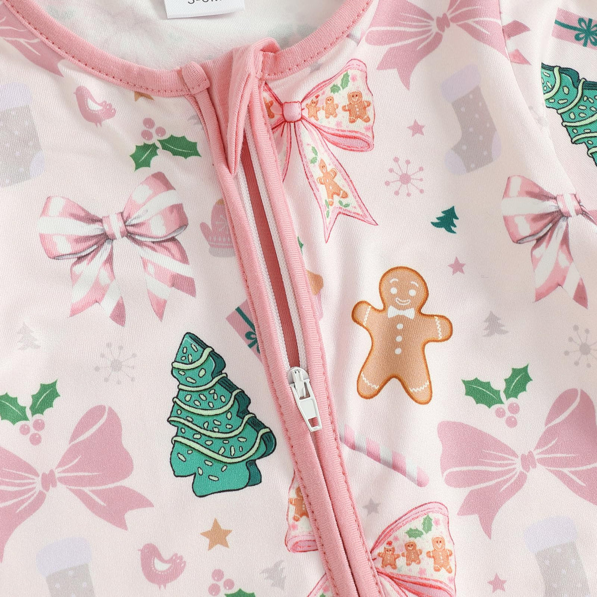 Newborn Christmas Zipper Jumpsuit Romper J637302