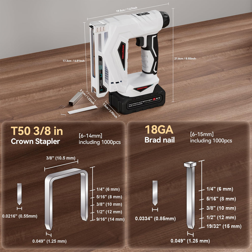 Cordless Brad Nailer Stapler with Battery N78529