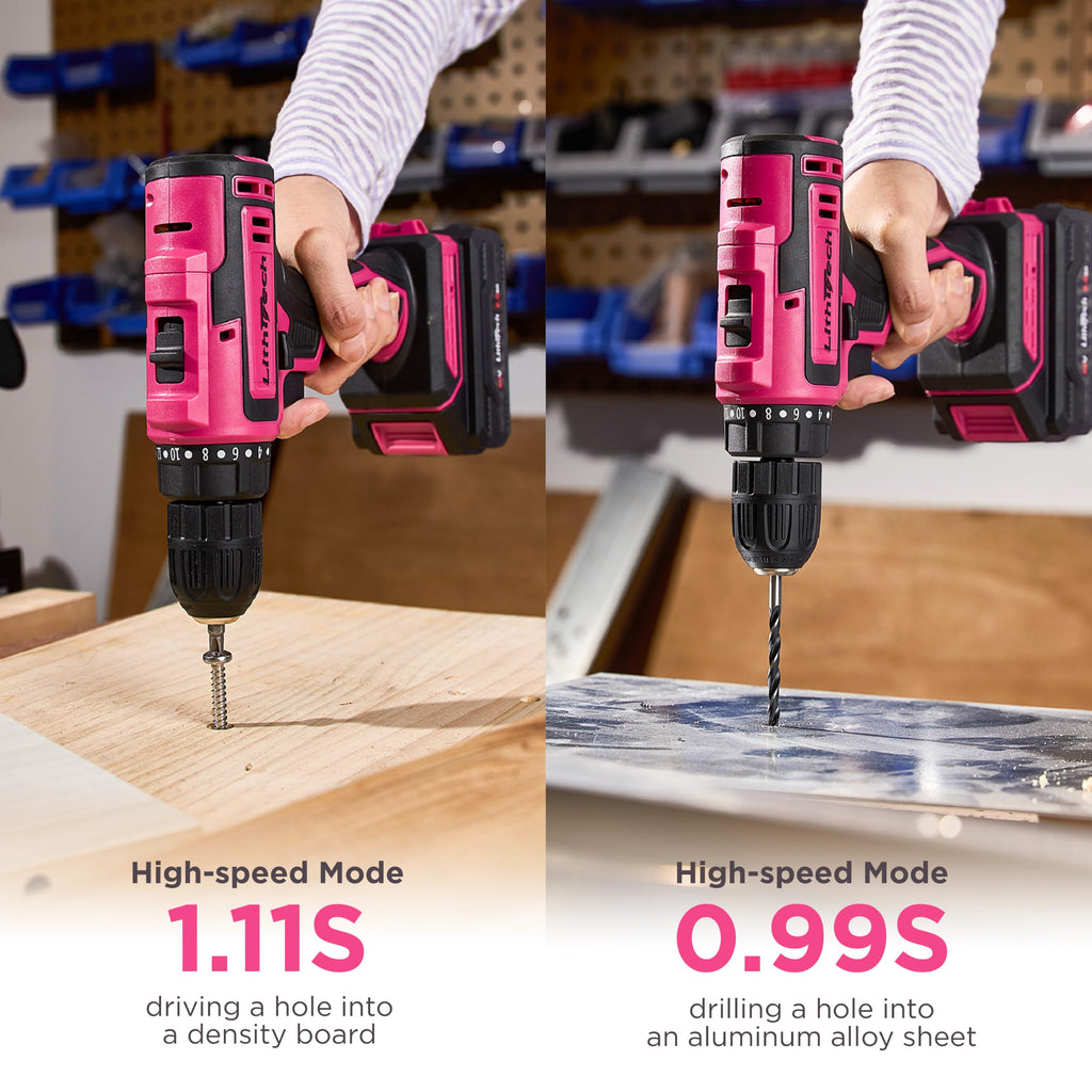 Pink Cordless Drill Set K496