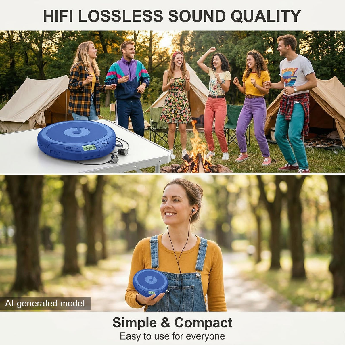 Portable CD Player with Earphones M189208