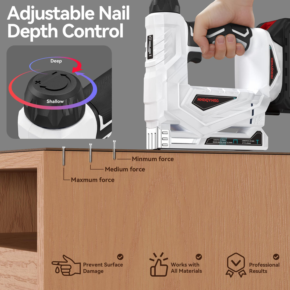 Cordless Brad Nailer Stapler with Battery N78529