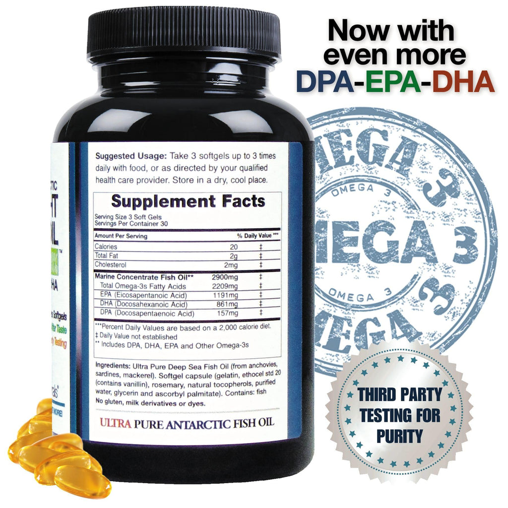 Omega-3 Fish Oil 2900 mg Softgels 90 Count C4689