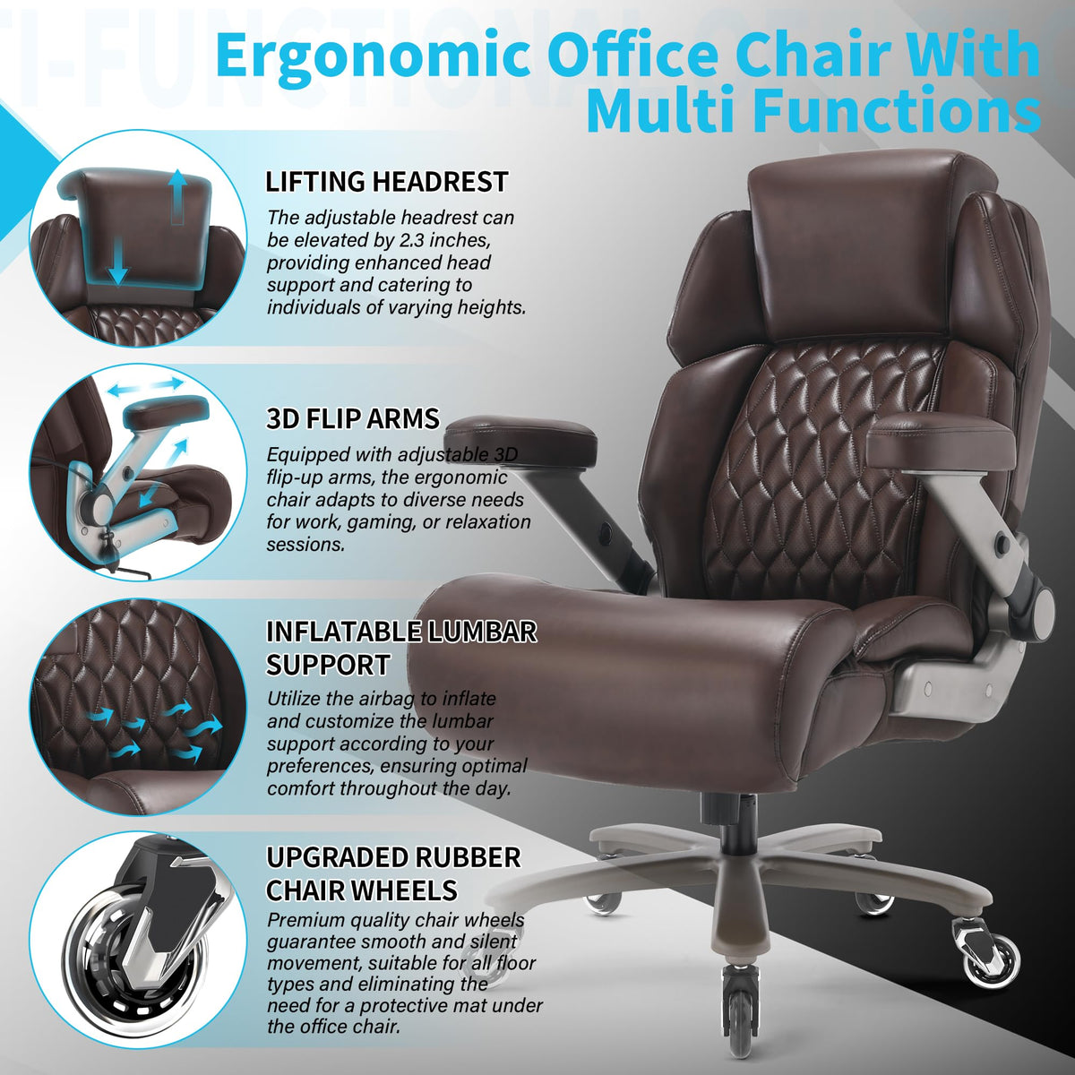Big and Tall Ergonomic High Back Office Chair O367