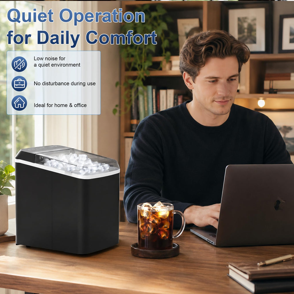 Countertop Ice Maker with Basket & Scoop Q21740