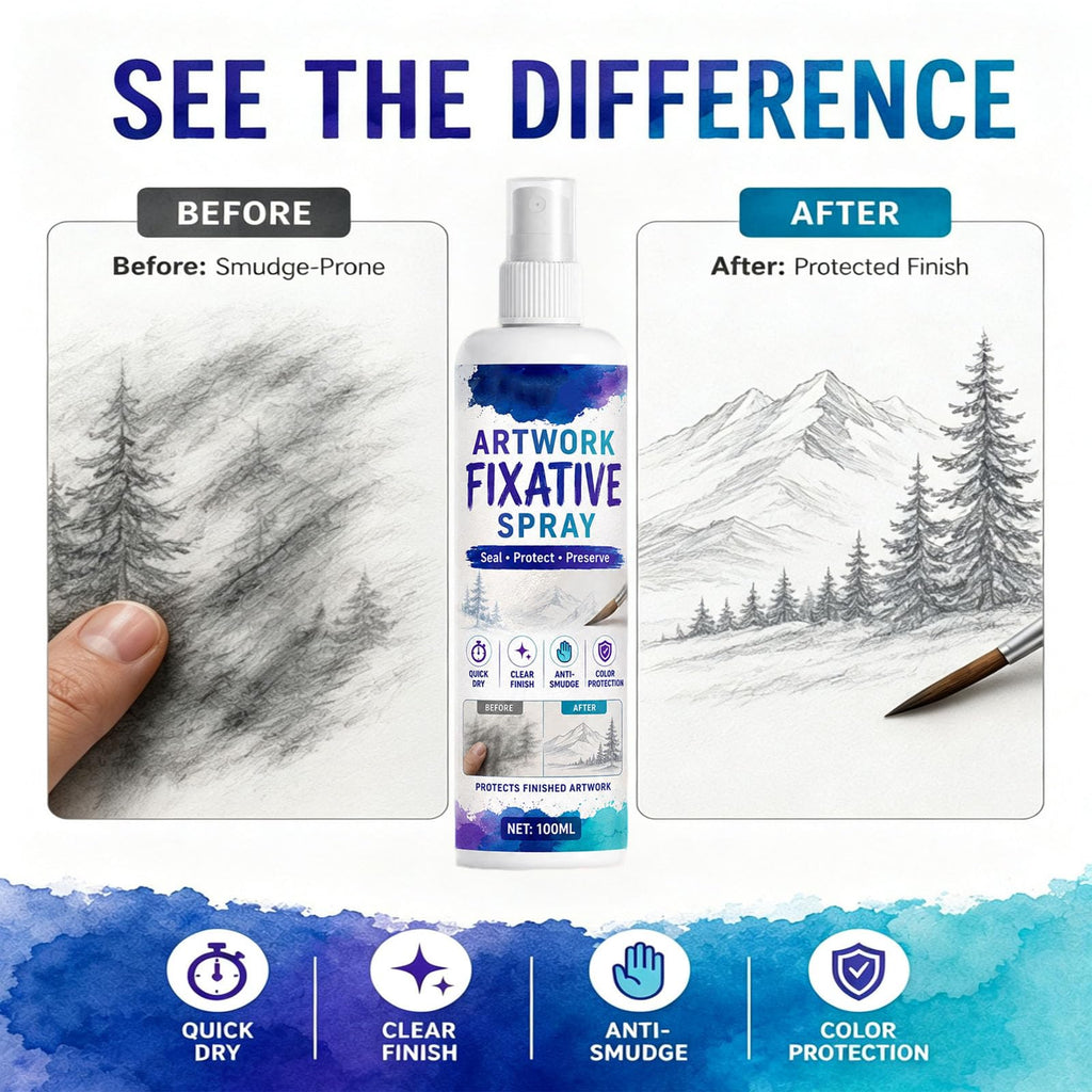 Quick-Dry Smudge-Proof Clear Matte Fixative Spray (7PCS) S464576