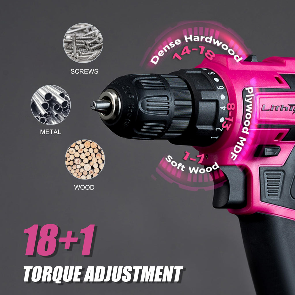 Pink Cordless Drill Set K496