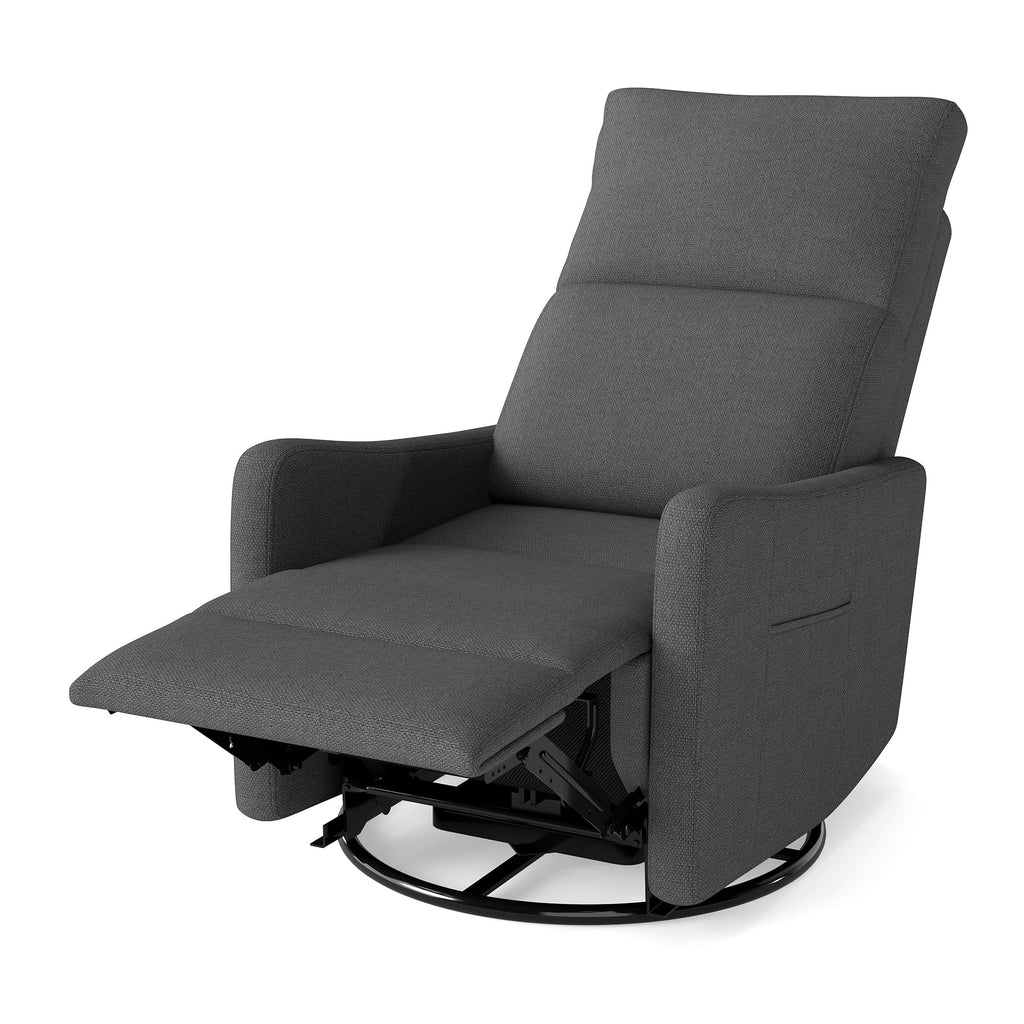 Dark Gray Swivel Rocker Recliner Chair G813414