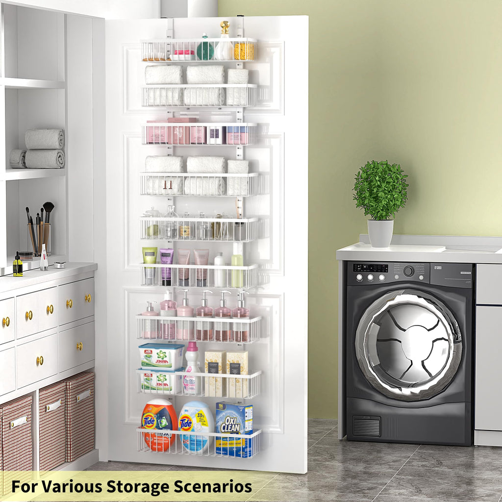 White 9-Tier Over The Door Pantry Organizer Y995436