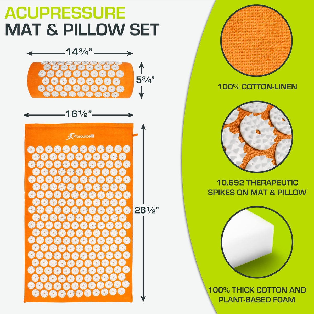 Acupressure Mat and Pillow Set Q210462