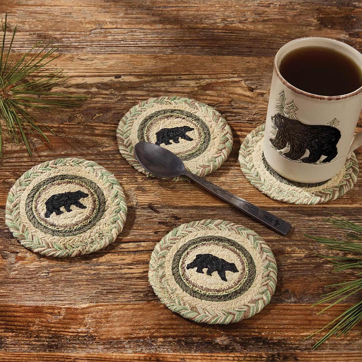 Black Bear Coaster Set J1010