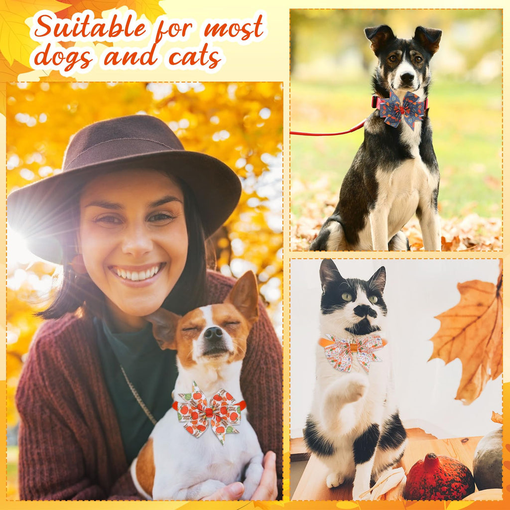 100 Pcs Fall Dog Bow Ties O444