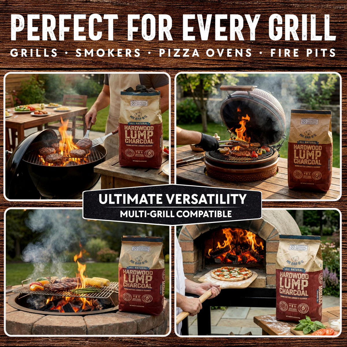 8 LB. All Natural Hardwood Lump Charcoal Y7304