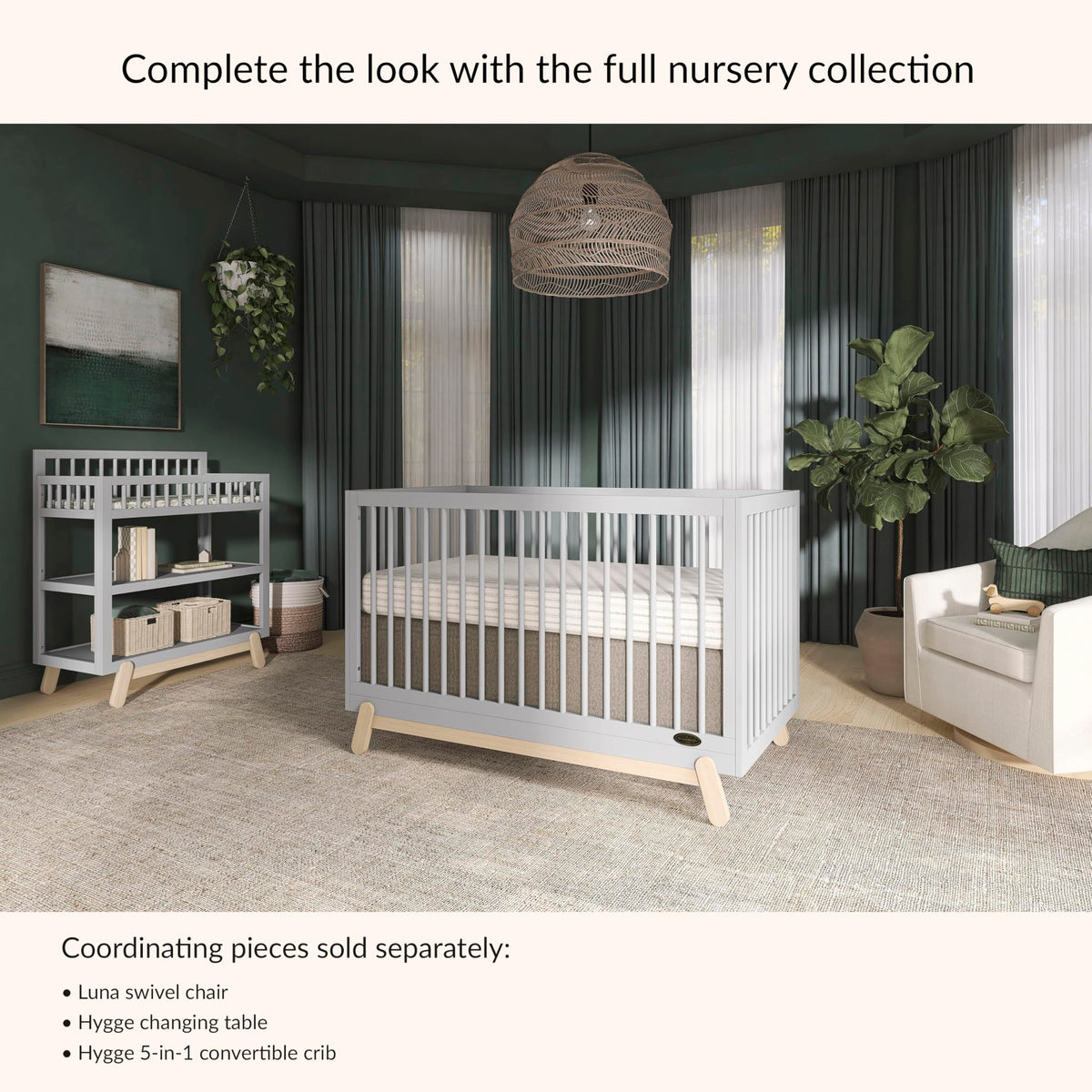Baby Changing Table with Safety Rails and Storage Shelves D11115
