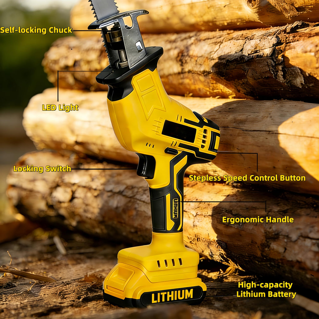 Cordless Reciprocating Saw 0-3500 SPM Variable Speed with 4 Blades Kit S917735