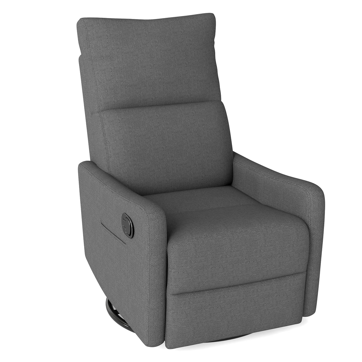 Dark Gray Swivel Rocker Recliner Chair G813414