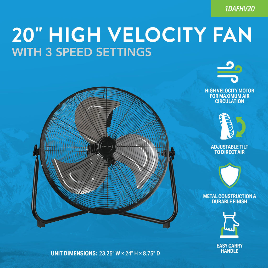 20 Inch 3 Speed High Velocity Floor Fan L5580