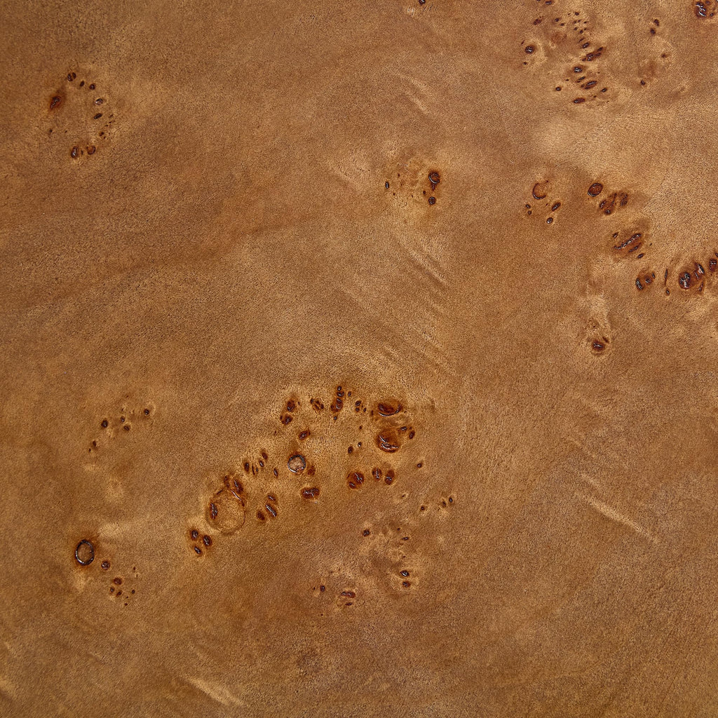 43" Walnut Burl Wood Veneer MDF Coffee Table with Pedestal P44715